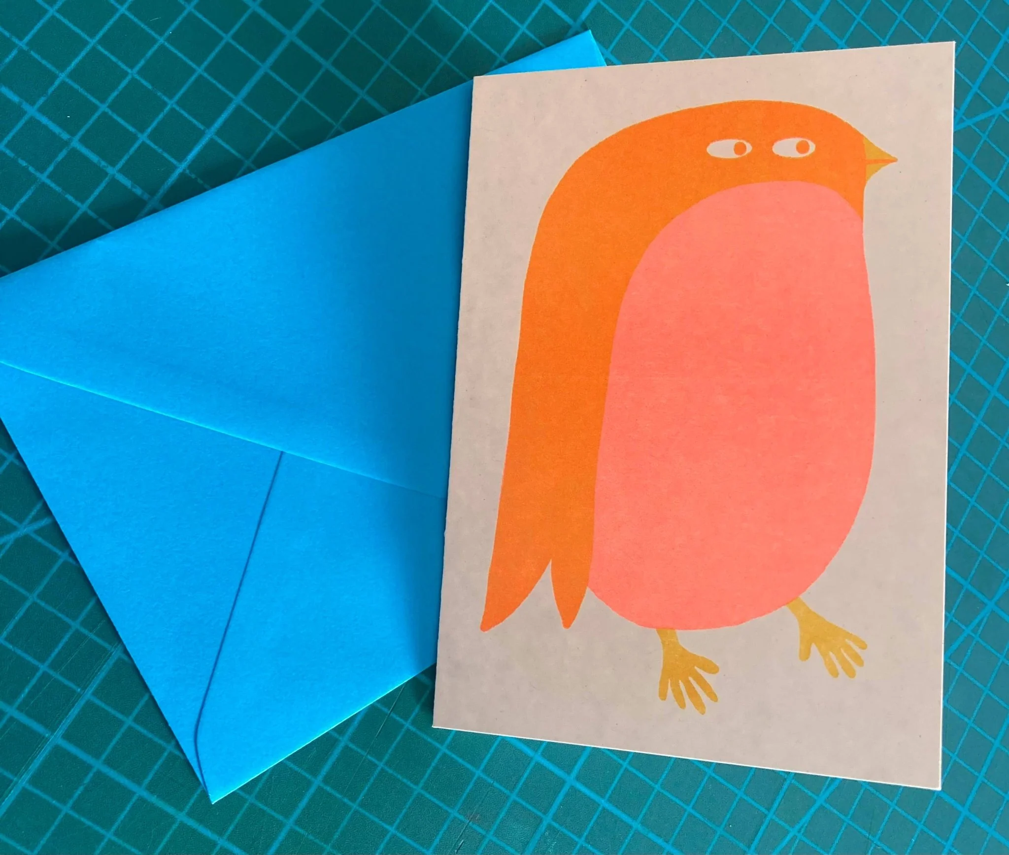 Bird Riso Greetings Card - Image 2