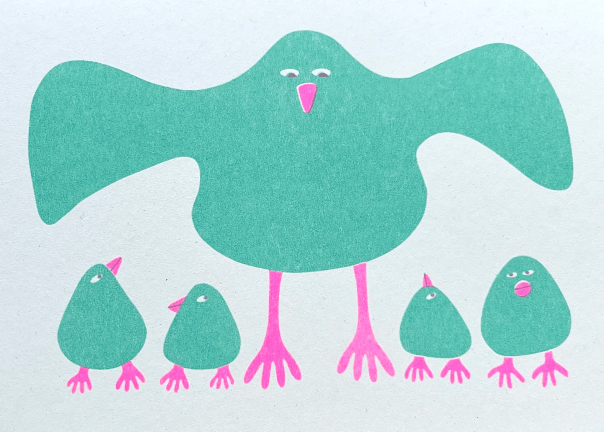 Brood Bird Riso Greetings Card - Image 2