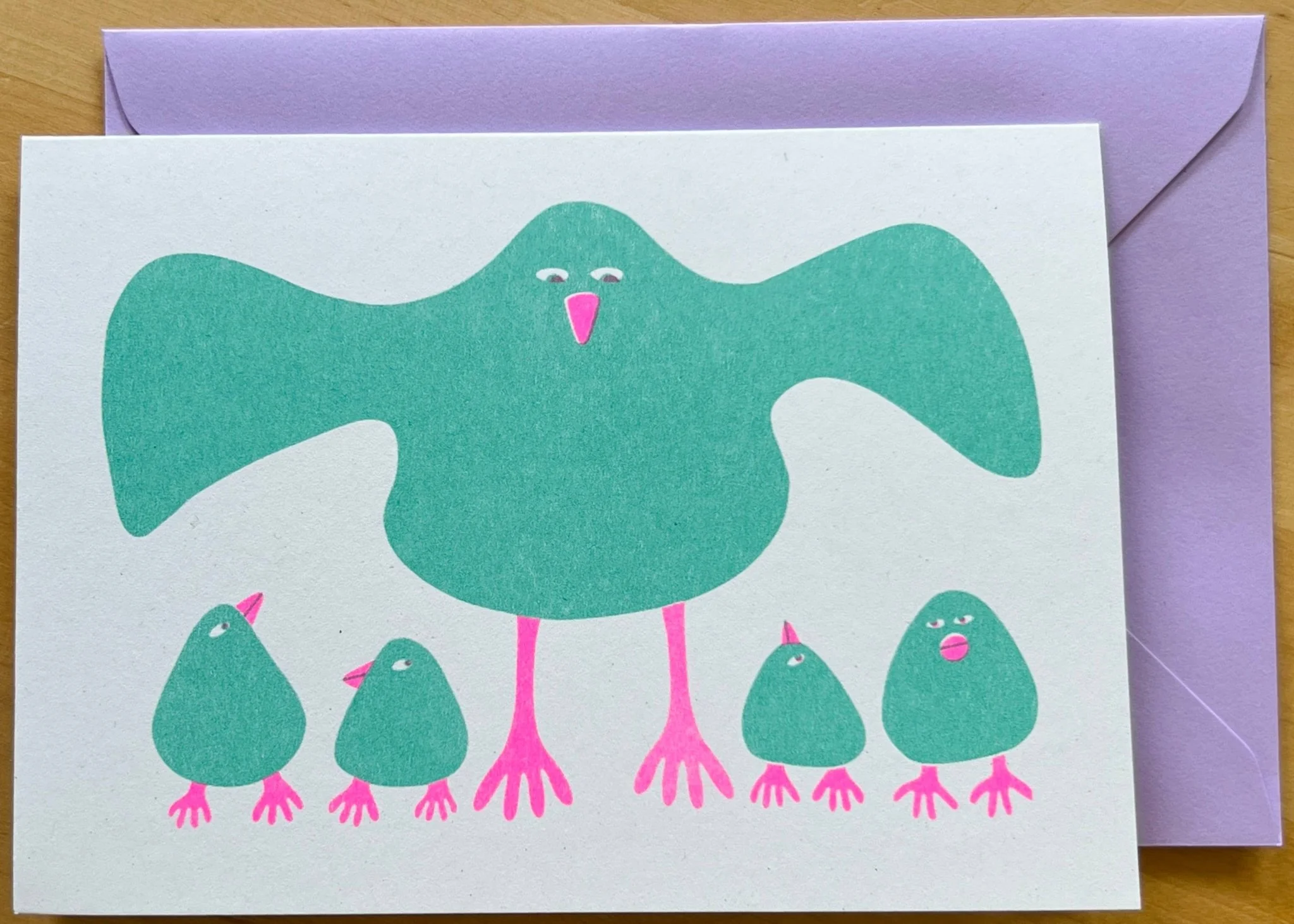 Brood Bird Riso Greetings Card - Image 3