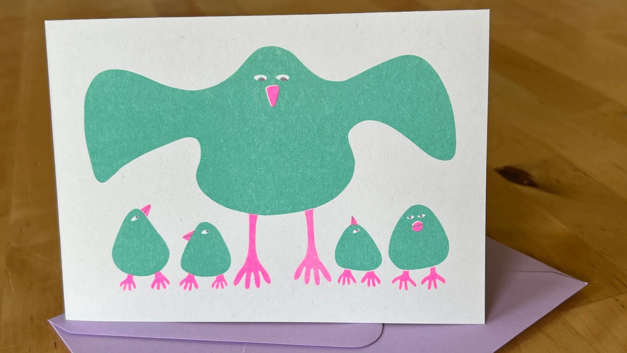 Brood Bird Riso Greetings Card - Image 4