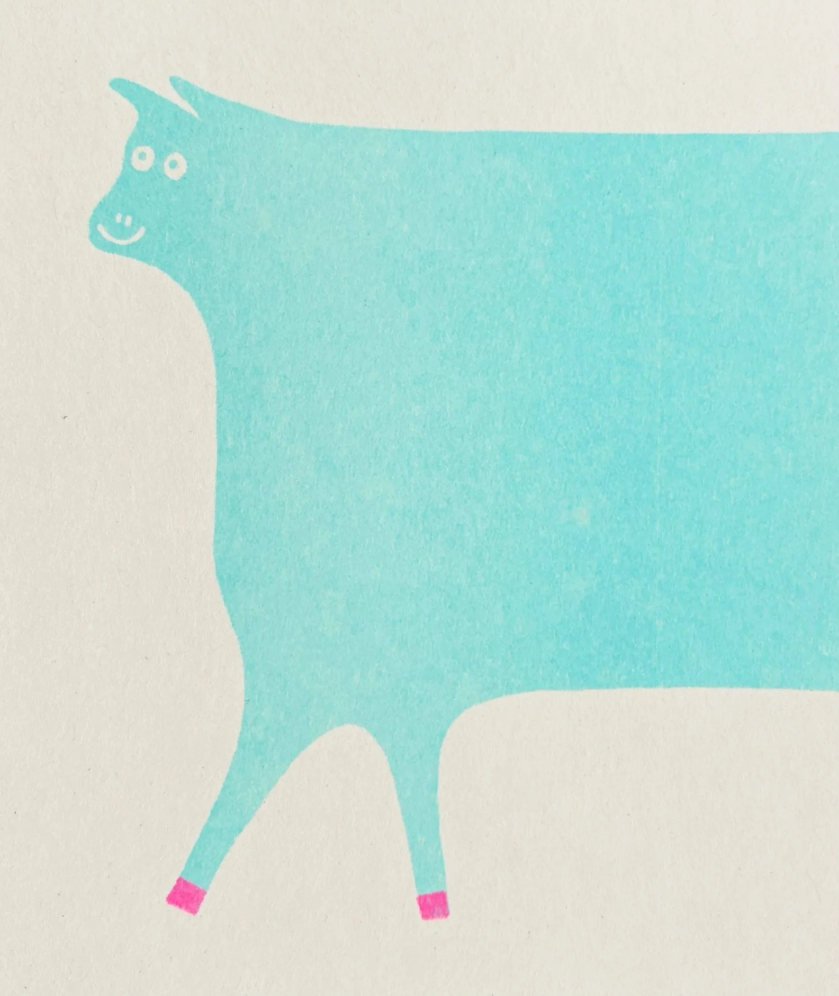 Cow Riso Greetings Card