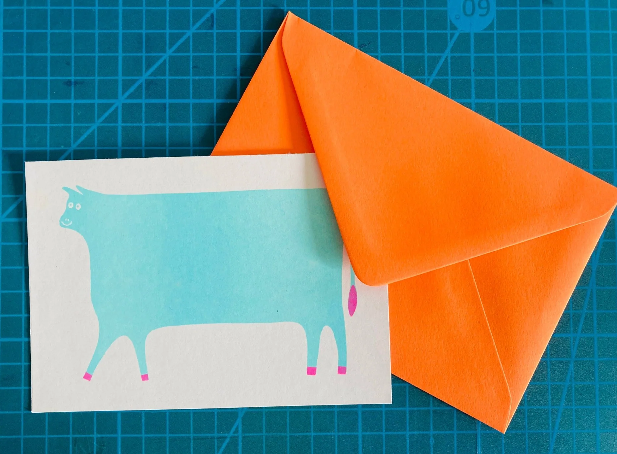 Cow Riso Greetings Card - Image 2