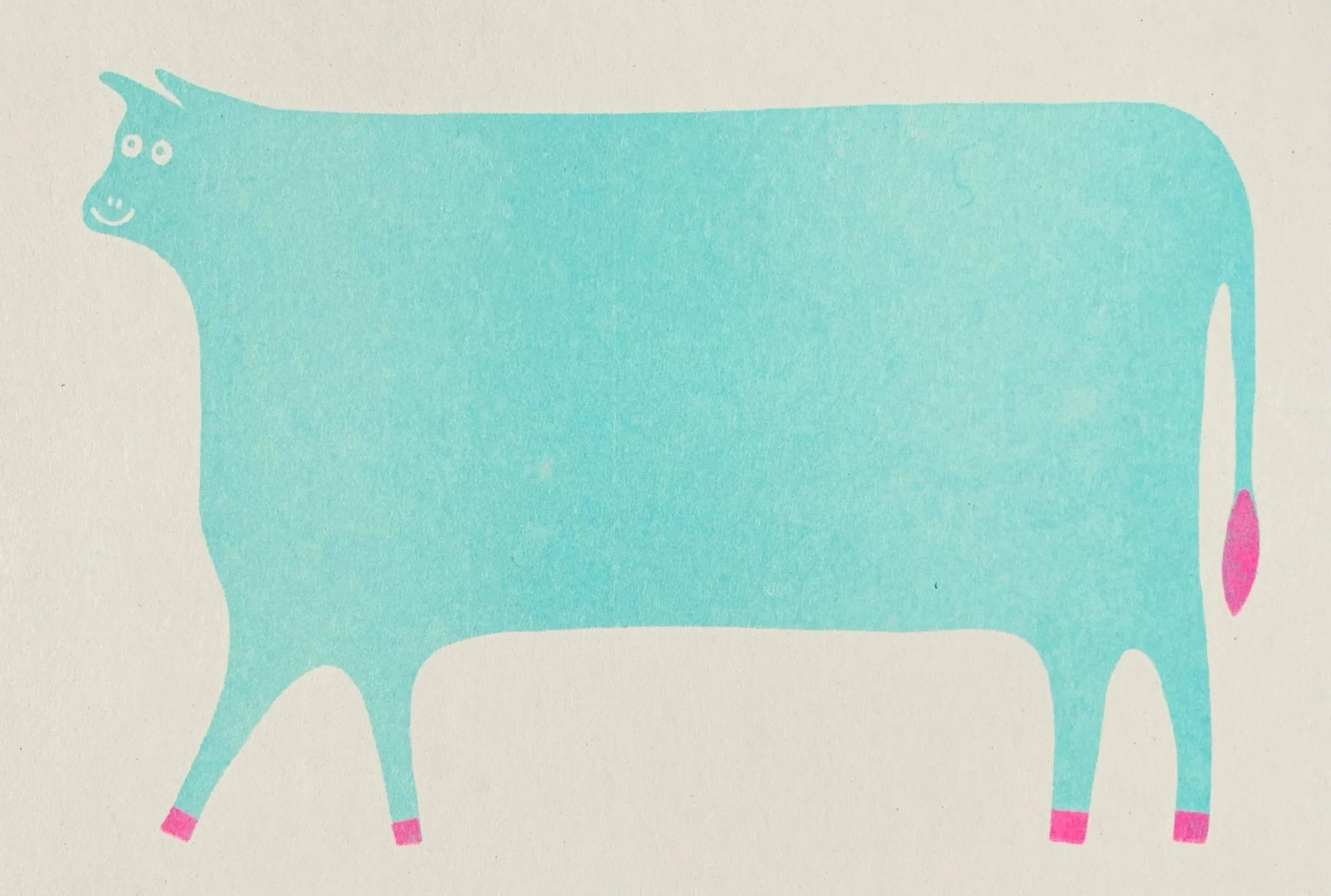 Cow Riso Greetings Card - Image 3