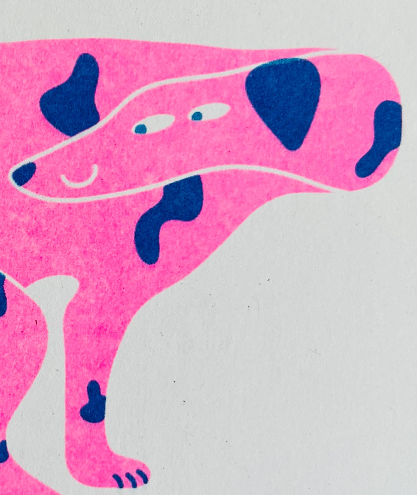 Spotty Dog Riso Greetings Card - Image 3