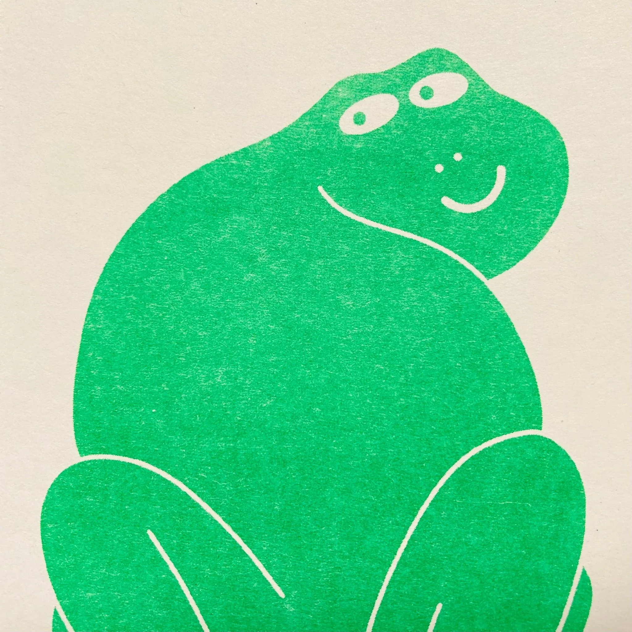 Frog Riso Greetings Card