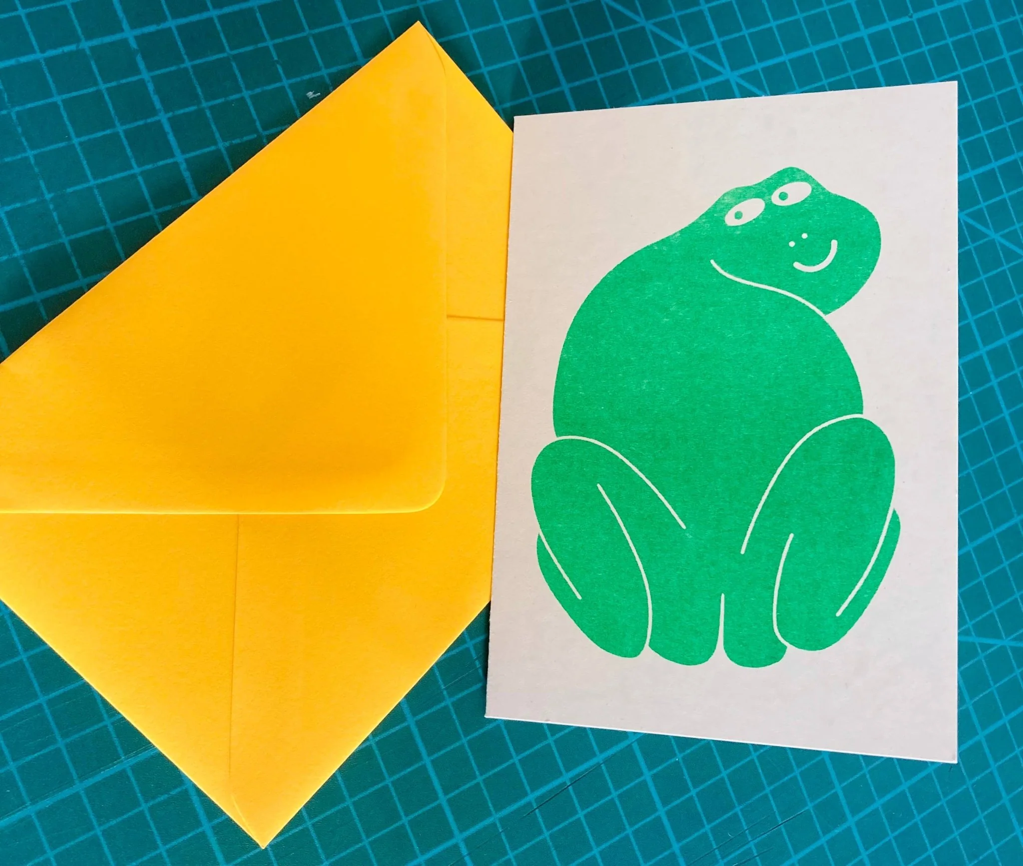Frog Riso Greetings Card - Image 2