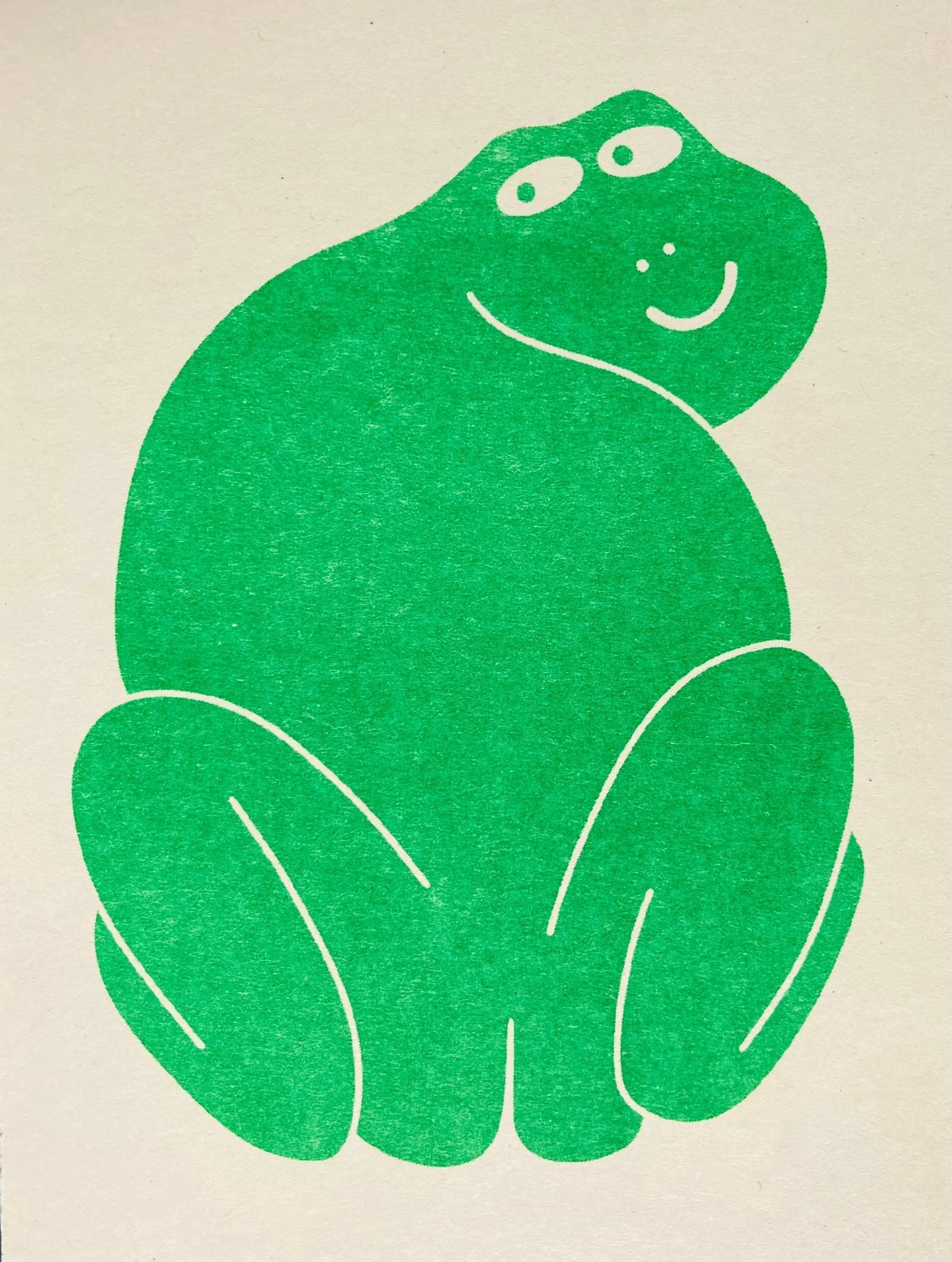Frog Riso Greetings Card - Image 3
