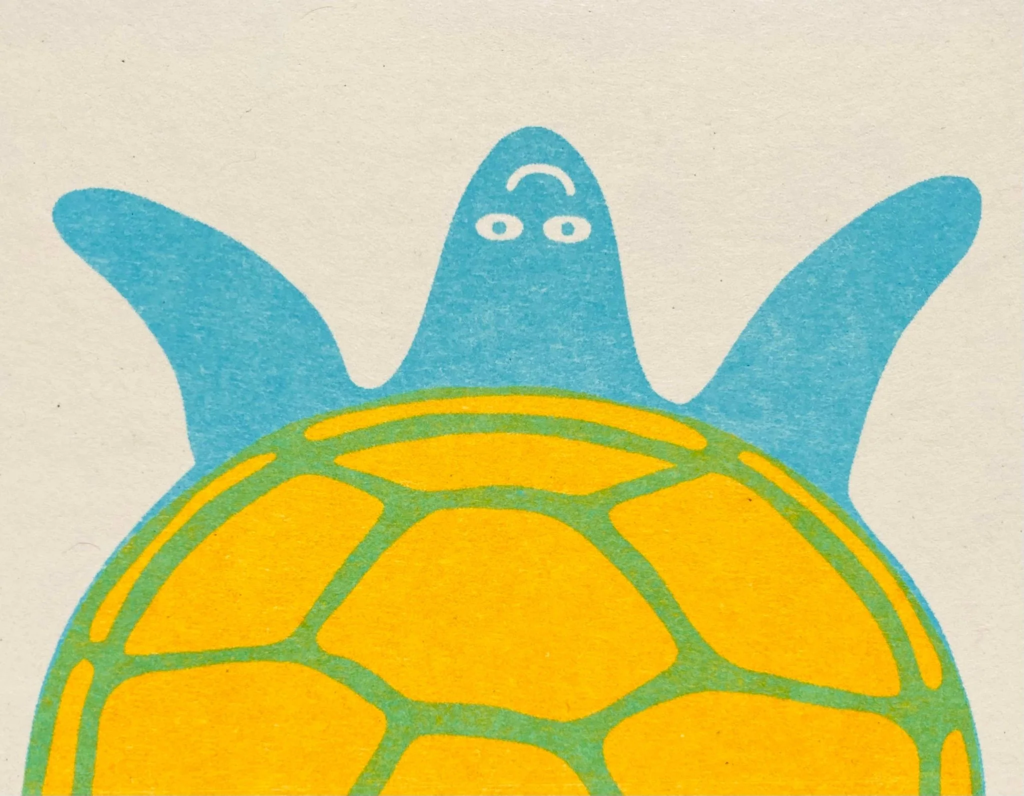 Turtle Riso Greetings Card