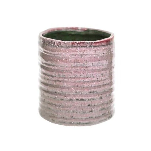 Rose Pink Chambray Reactive Glaze Rustic Planter