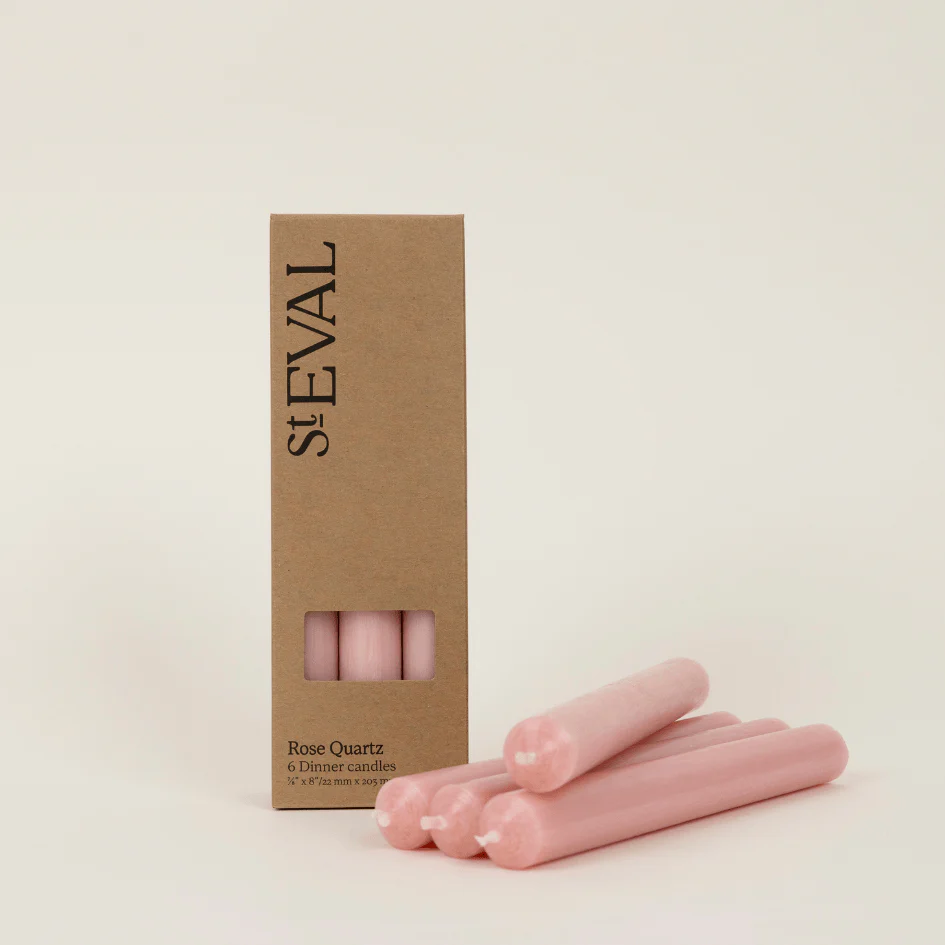 Rose Quartz Pink - St Eval Church Dinner Candle - Image 5