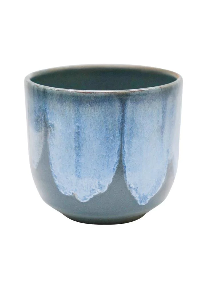 Rowe Navy Blue Drip Reactive Glaze Pot