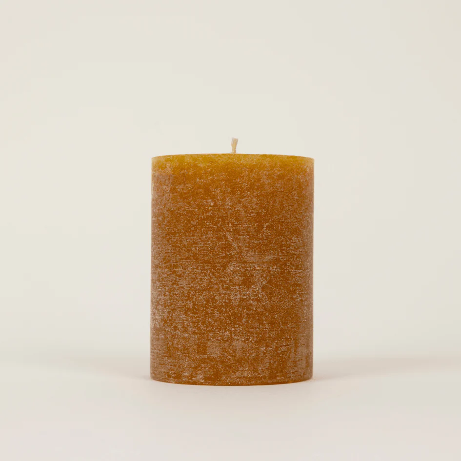 Sandalwood, Scented Coloured Pillar Candle - Image 4