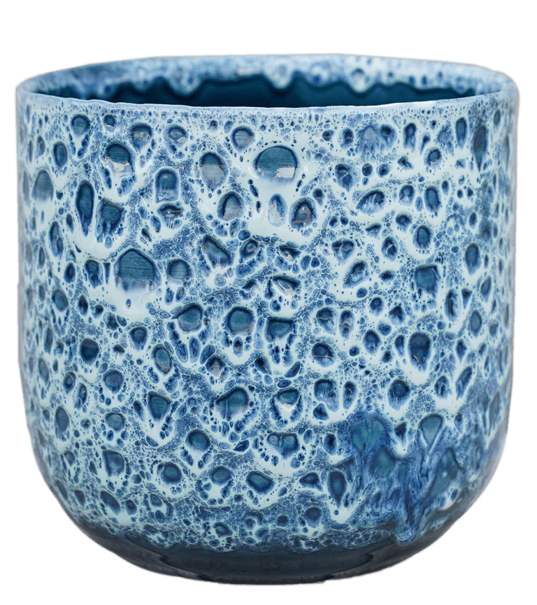 Sapphire Blue Reactive Glaze Planter