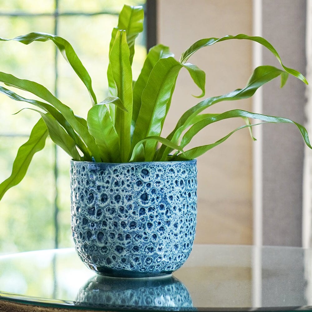 Sapphire Blue Reactive Glaze Planter - Image 2
