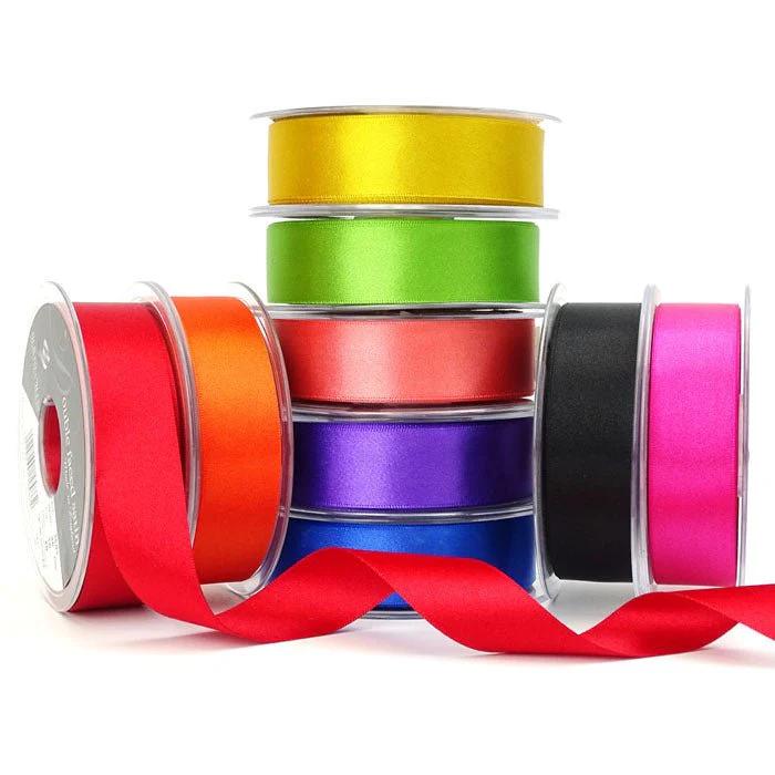 Satin Ribbon - British Made - Christmas Craft Wreath Florist Festive Decoration