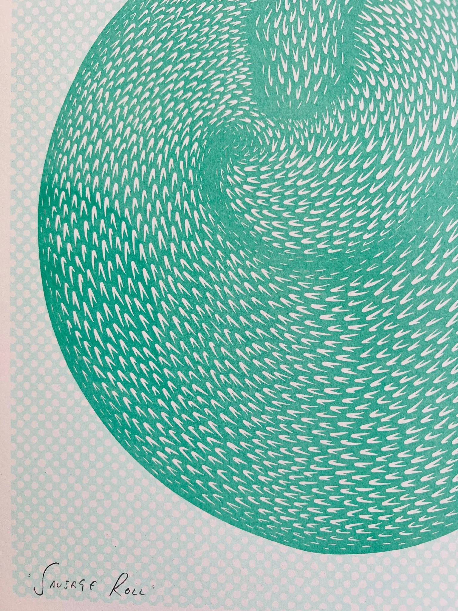 Sausage Roll – Risograph Print - Image 3