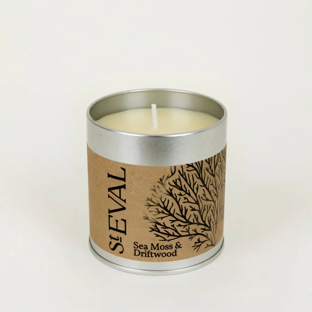 Sea Moss & Driftwood Scented Tin Candle - Image 3