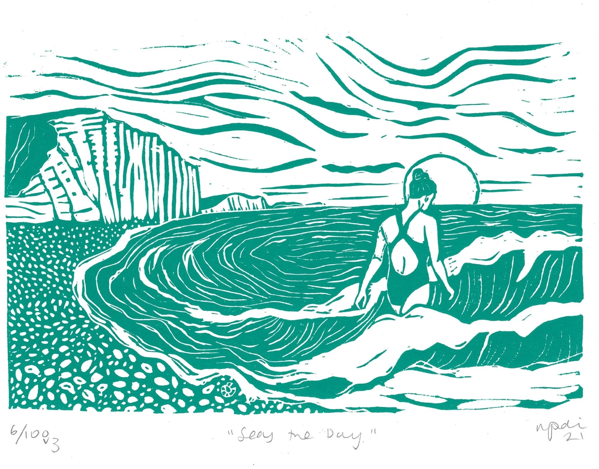 Seas The Day Greetings Card - Image 2