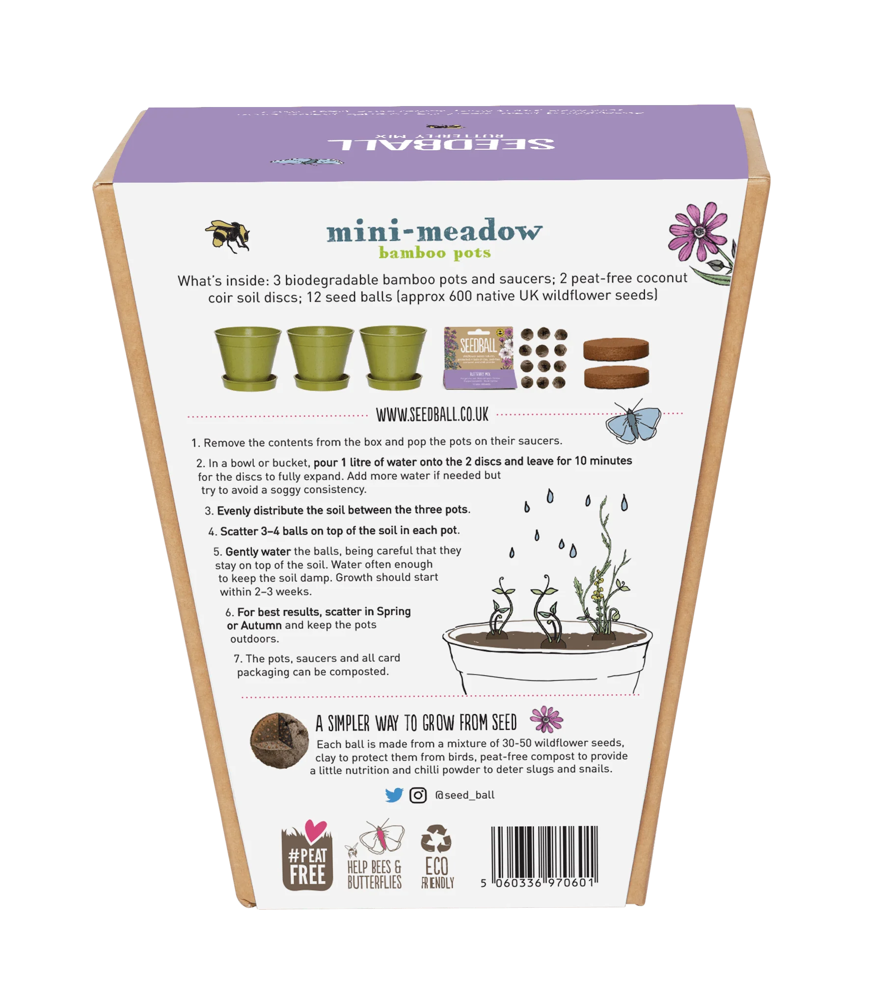 Seedball Meadow Pots - Butterfly Mix - Image 3