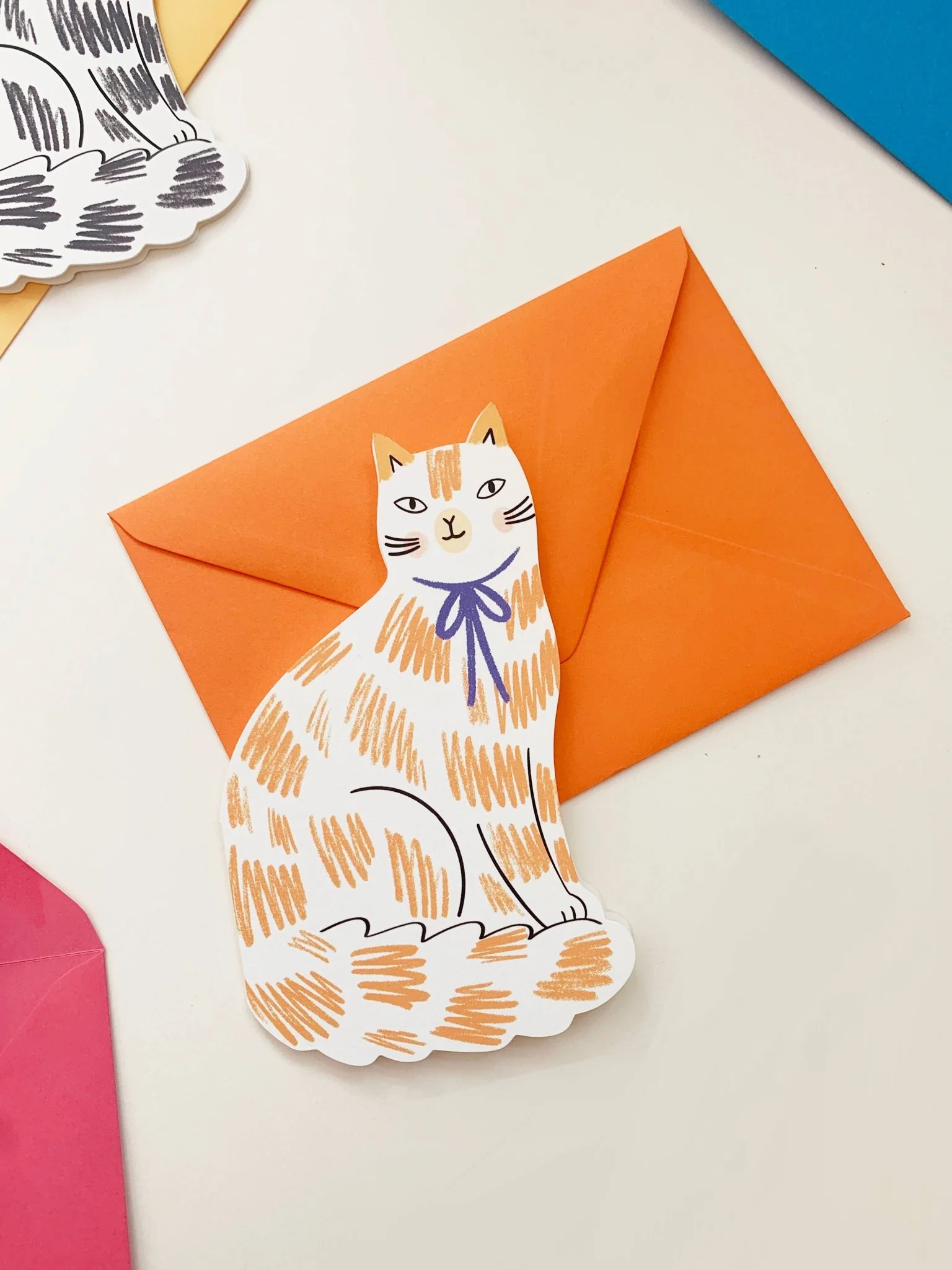 Sitting Kitty Shaped Greetings Card - Image 3