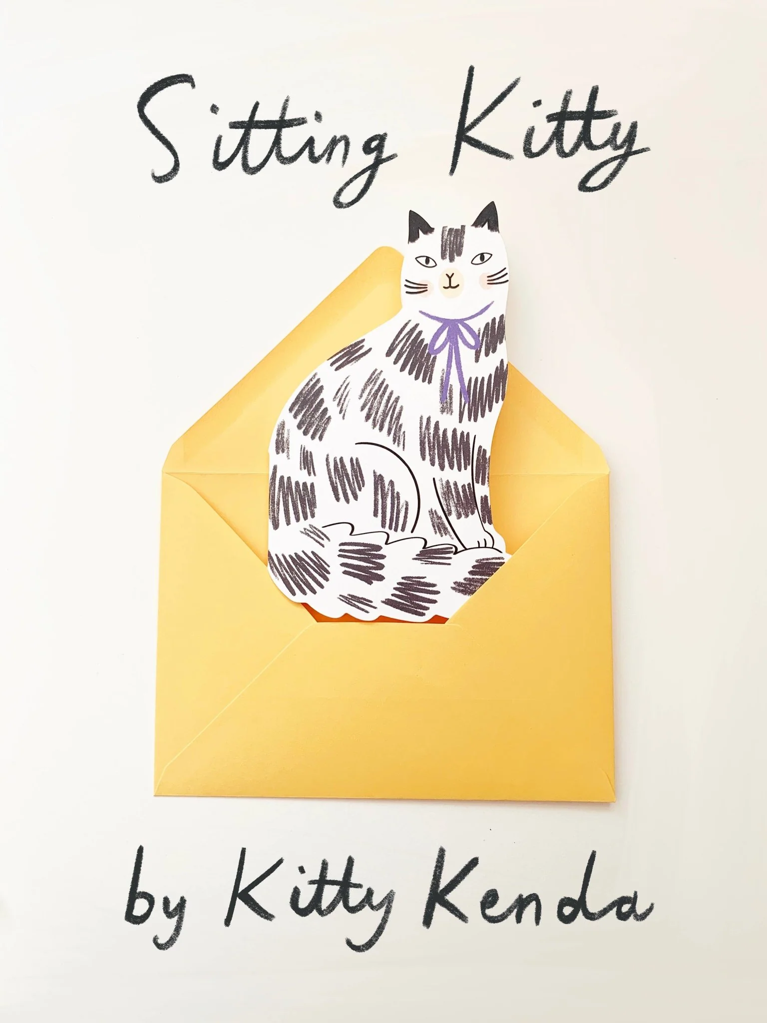 Sitting Kitty Shaped Greetings Card - Image 6