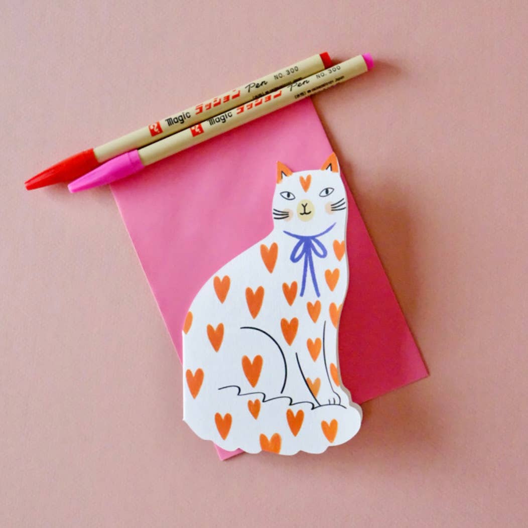 Sitting Kitty Shaped Greetings Card - Image 7