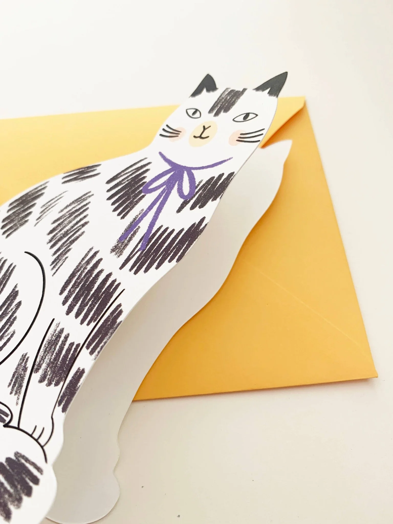 Sitting Kitty Shaped Greetings Card - Image 9