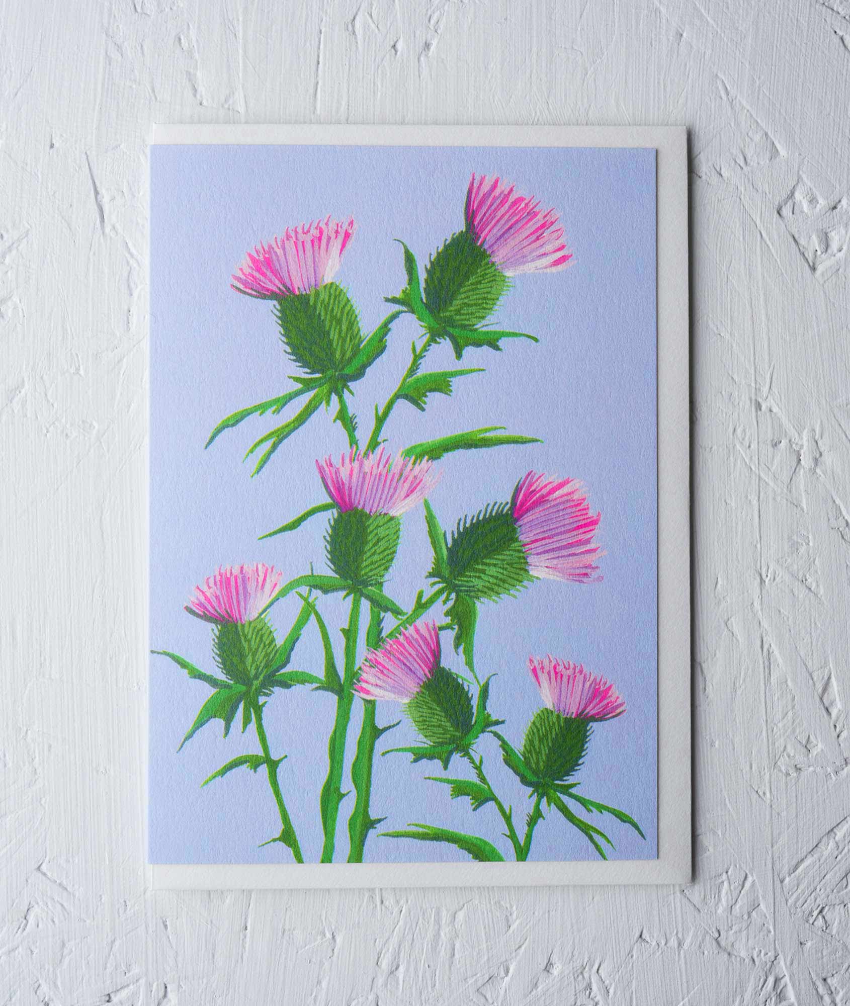 Skye Thistle Greetings Card