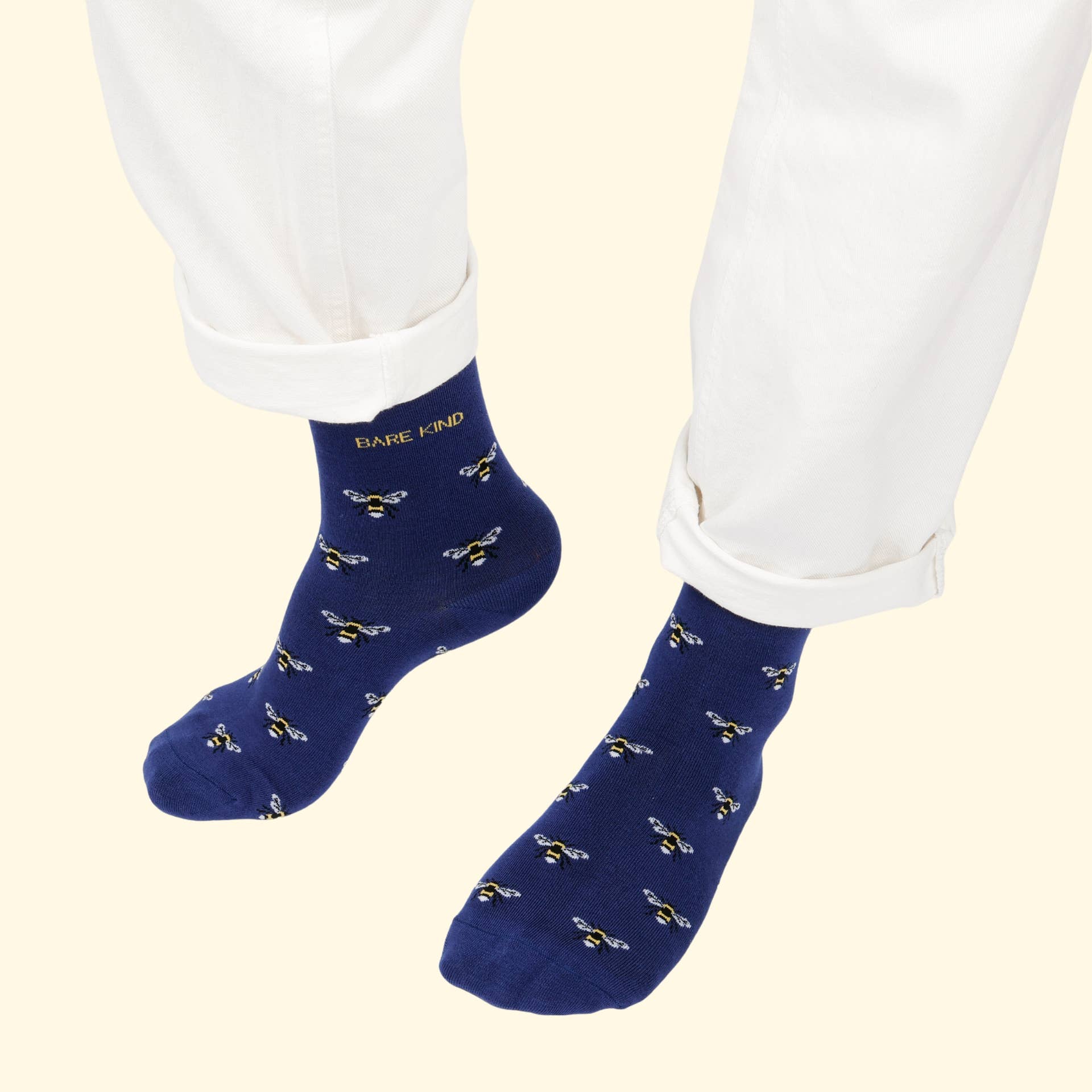 Small Motif Bee Bamboo Socks - Image 6