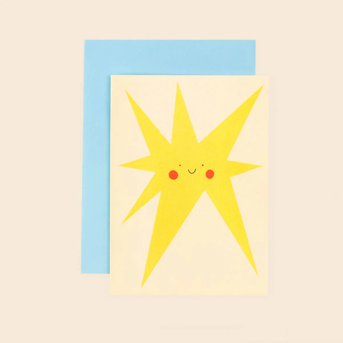 Smiling Star Greeting Card | Gold Star | Achievement Greetings Card