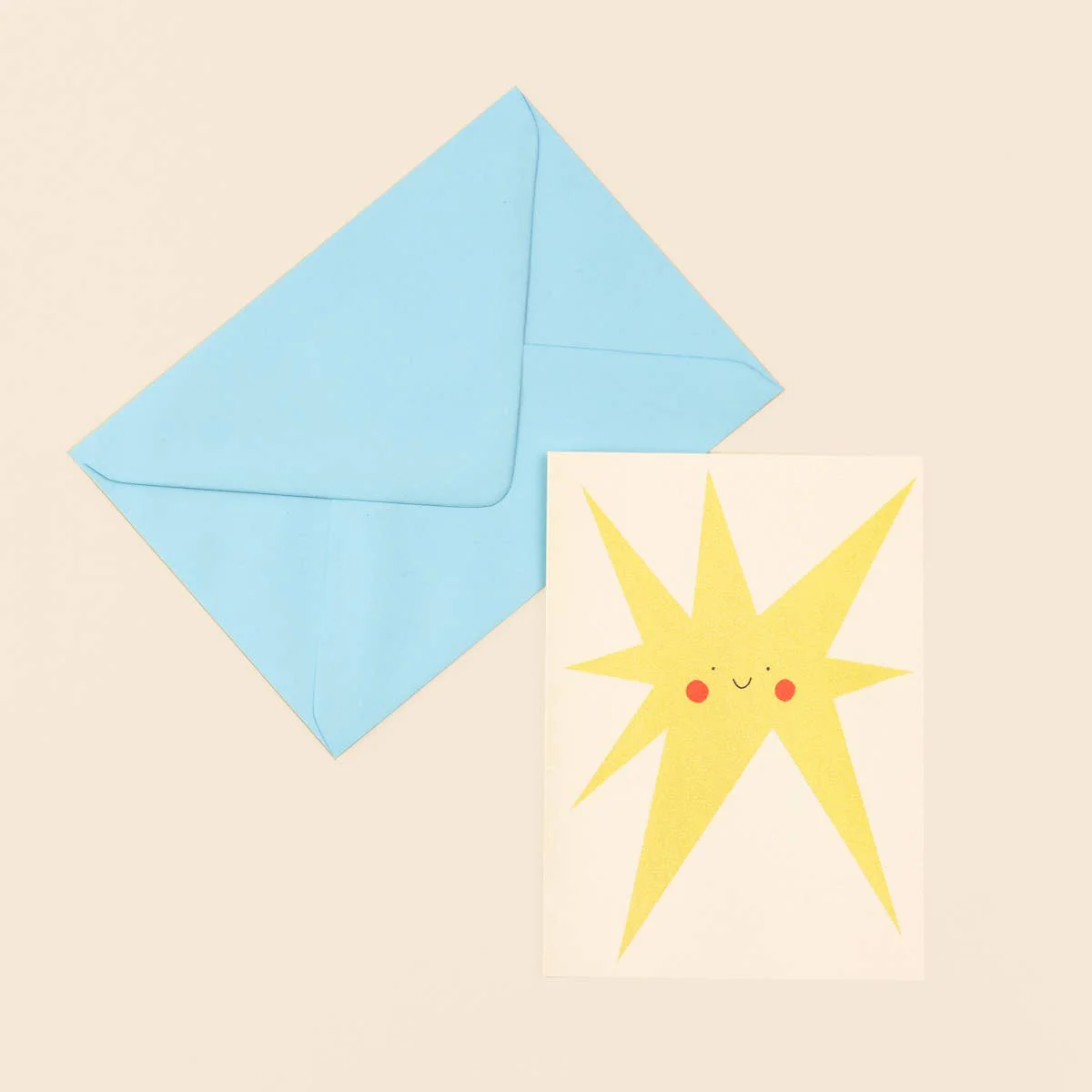 Smiling Star Greeting Card | Gold Star | Achievement Greetings Card - Image 2