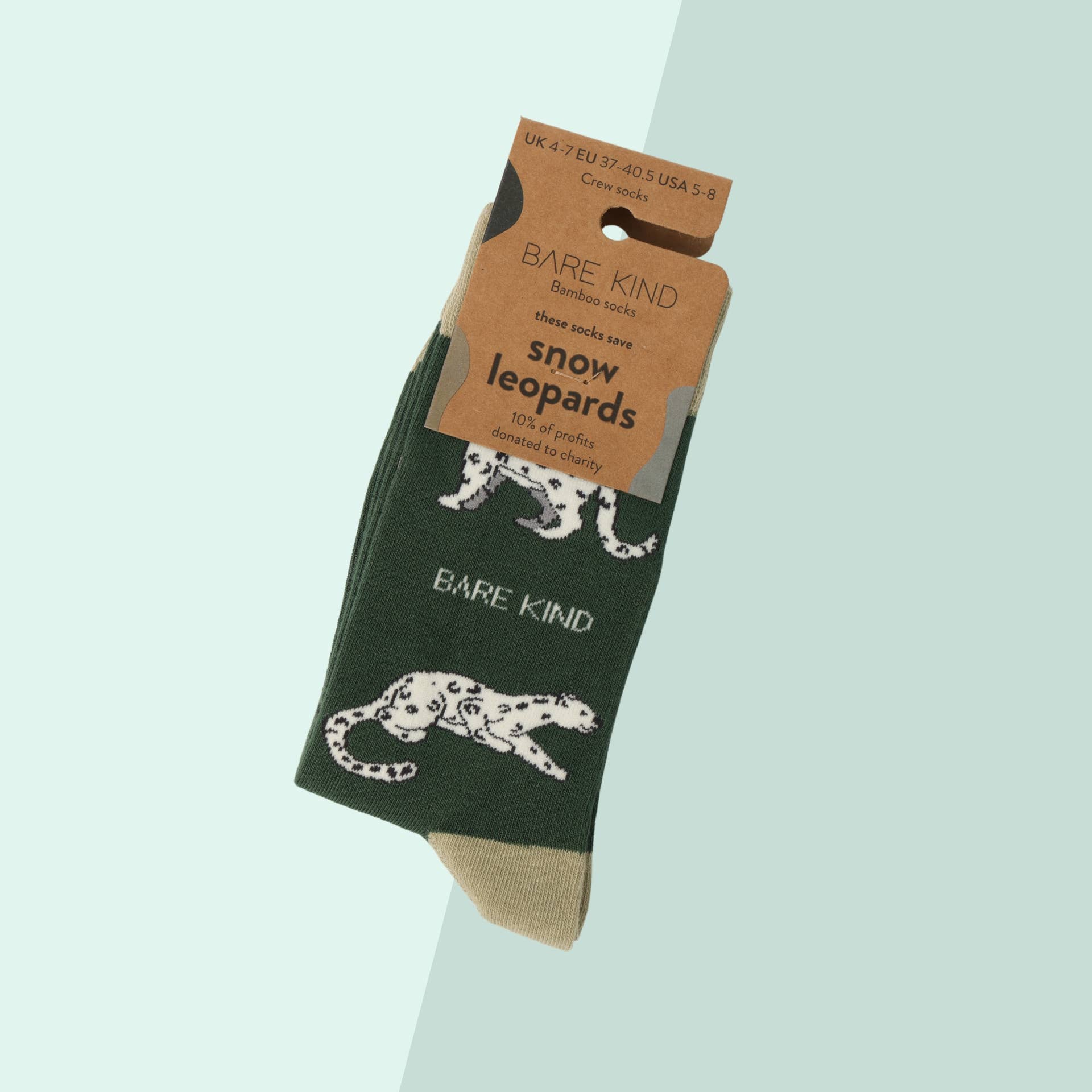 Snow Leopard Bamboo Socks - Image 2