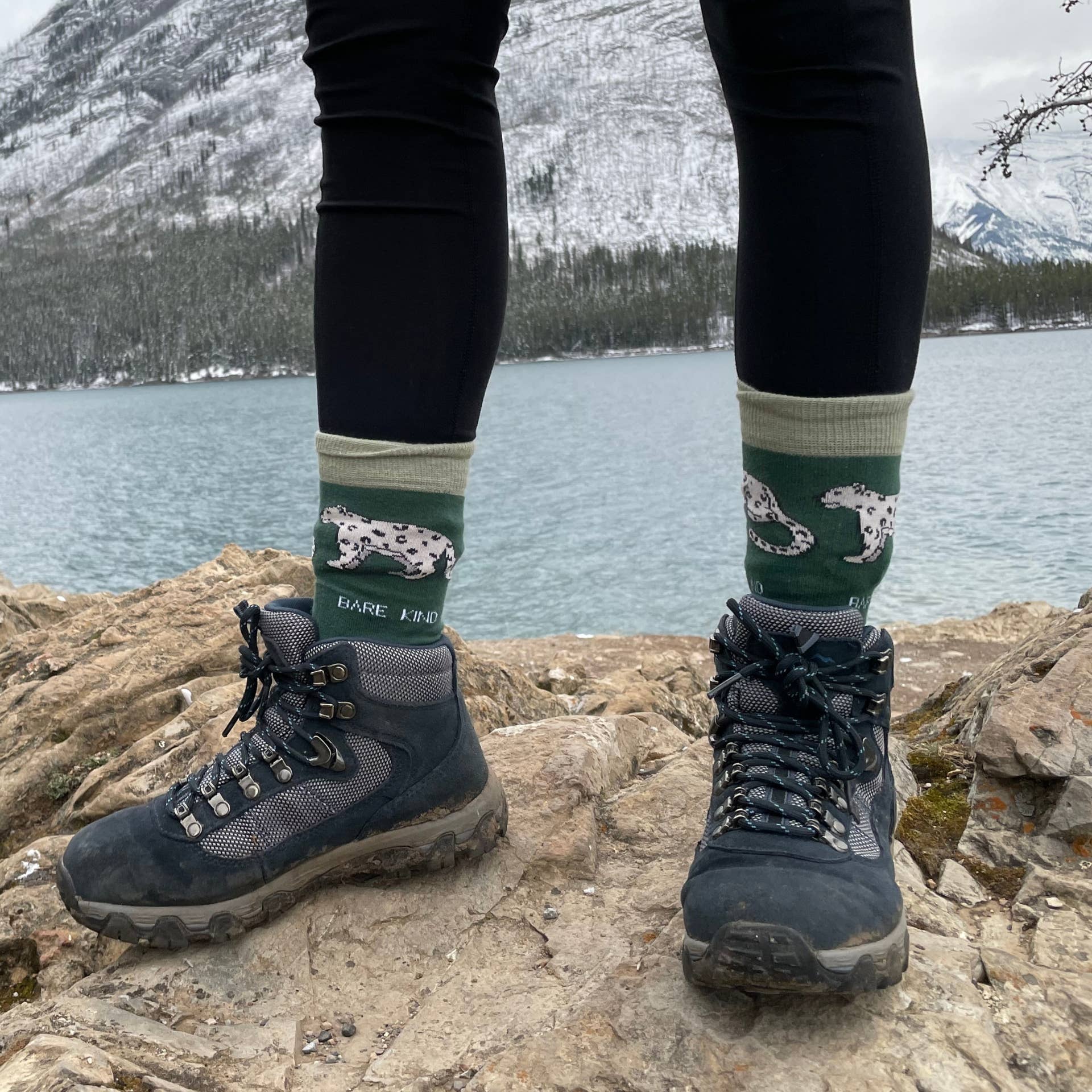 Snow Leopard Bamboo Socks - Image 9