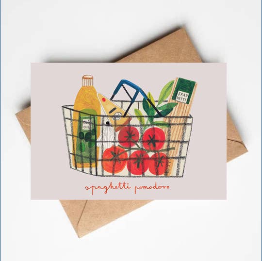 SPAGHETTI POMODORO Greetings Card