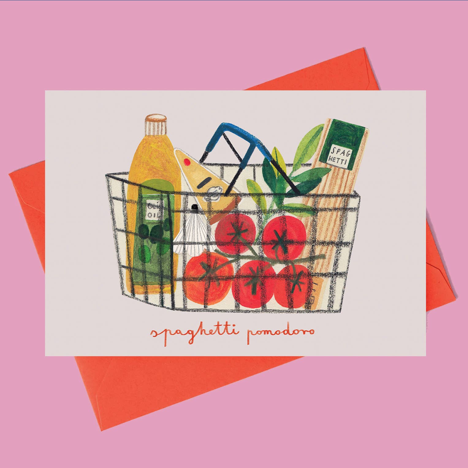 SPAGHETTI POMODORO Greetings Card - Image 3