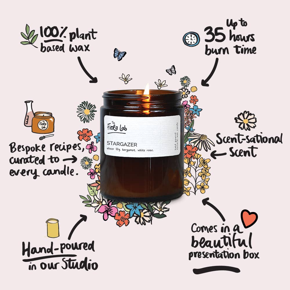 Stargazer Natural-Wax Candle | Sheer Lily. Bergamot. White Rose. - Image 7