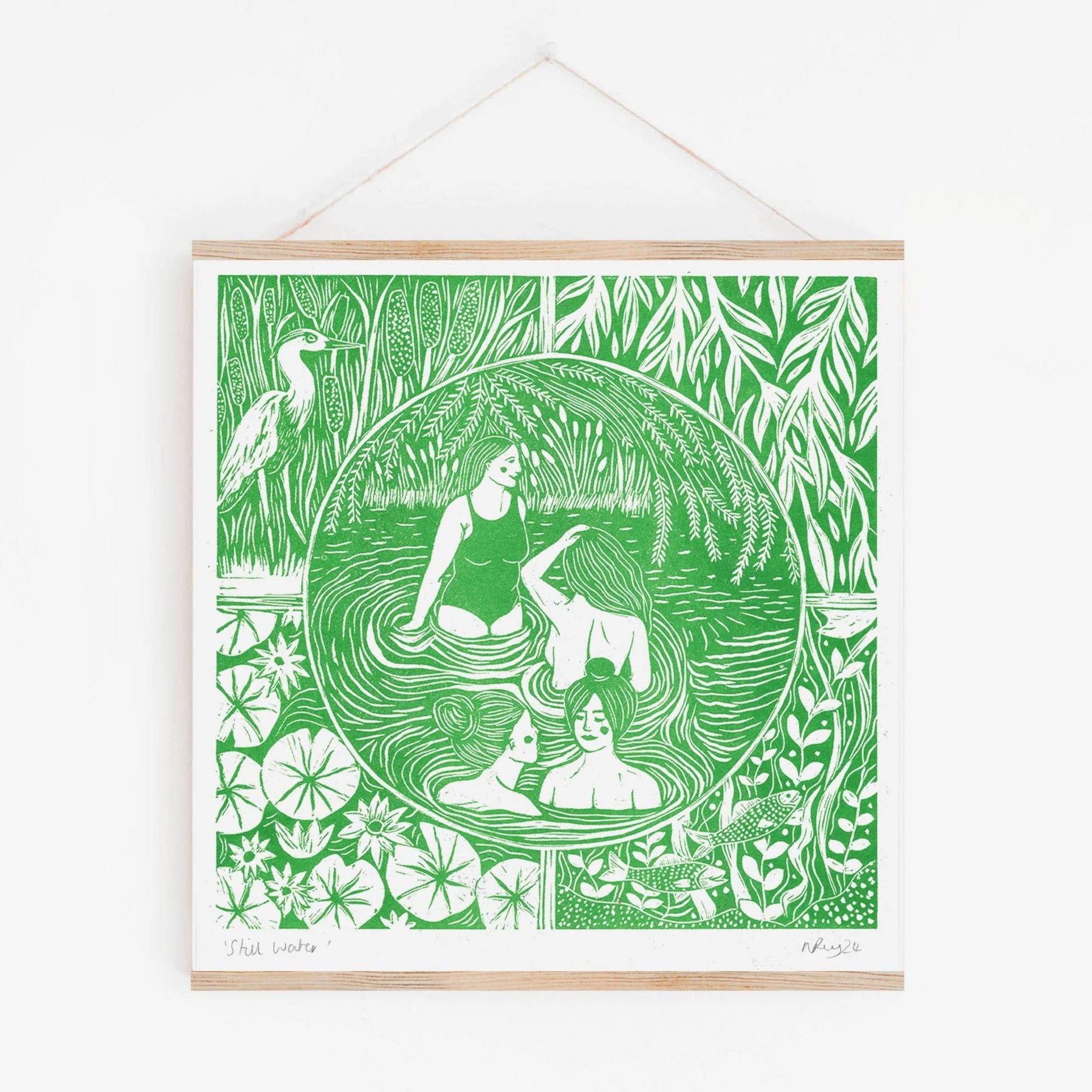 Still Water Risograph Art Print