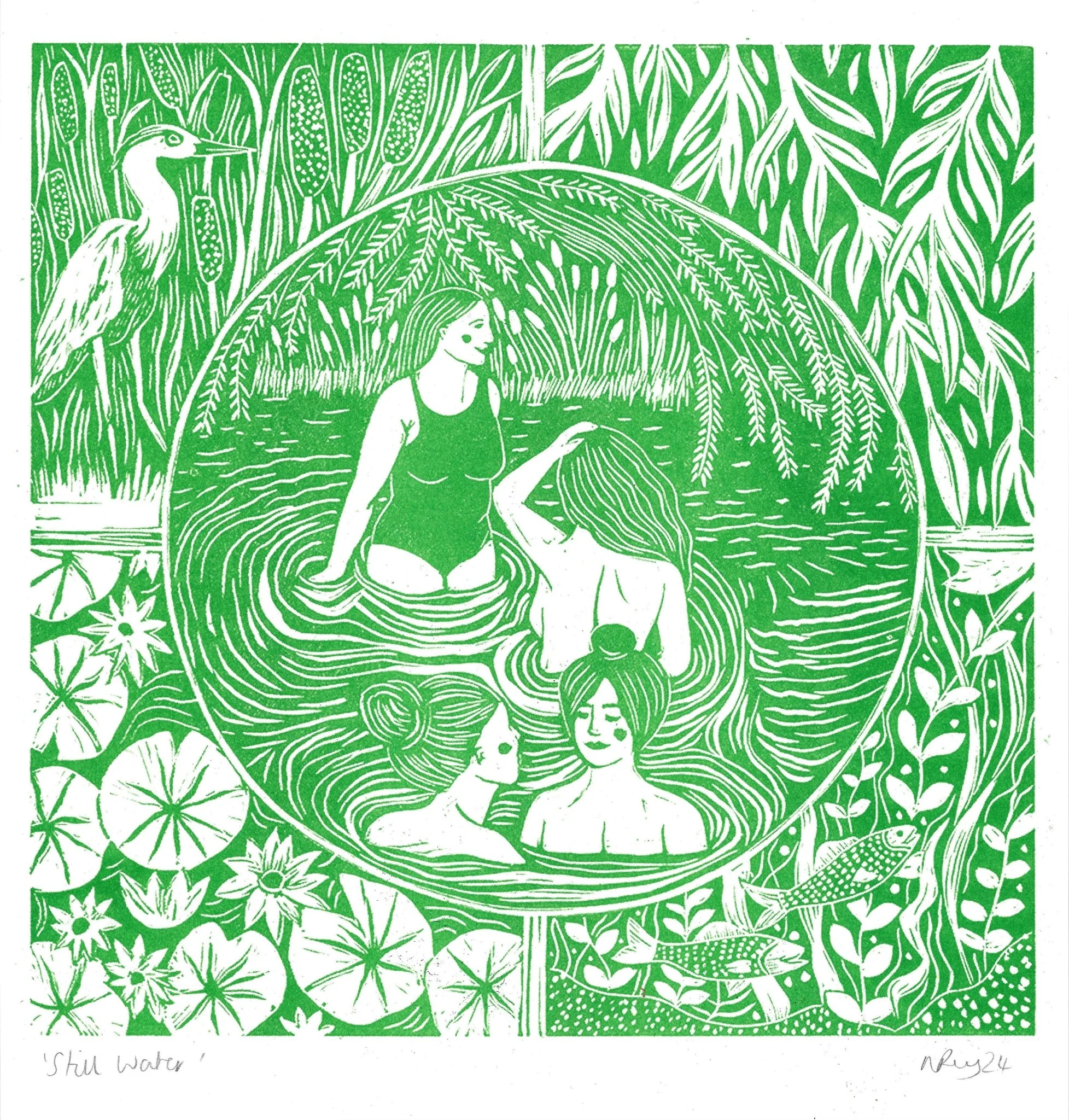 Still Water Risograph Art Print - Image 2