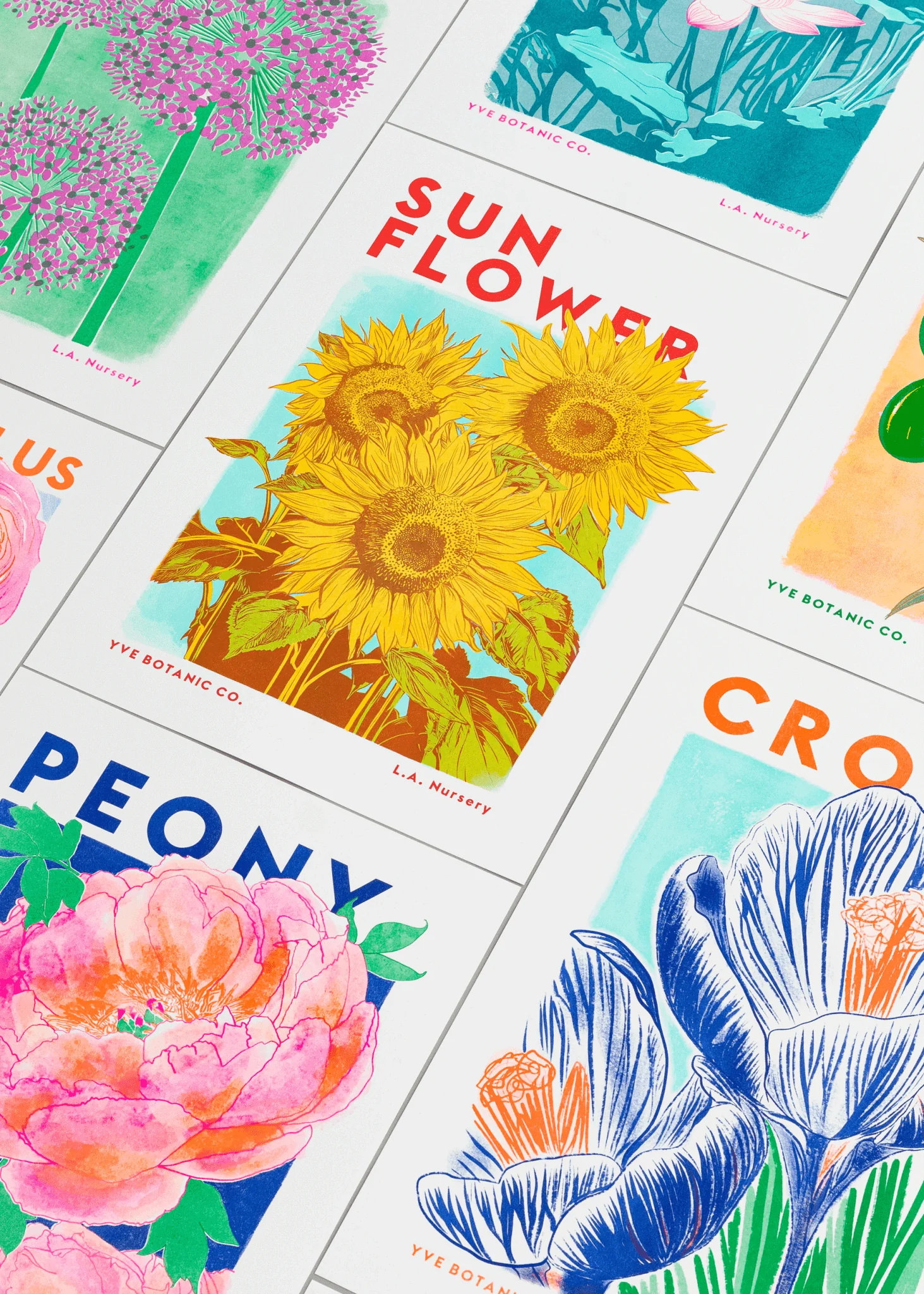 Sunflower Botanical Risograph Print - Image 3