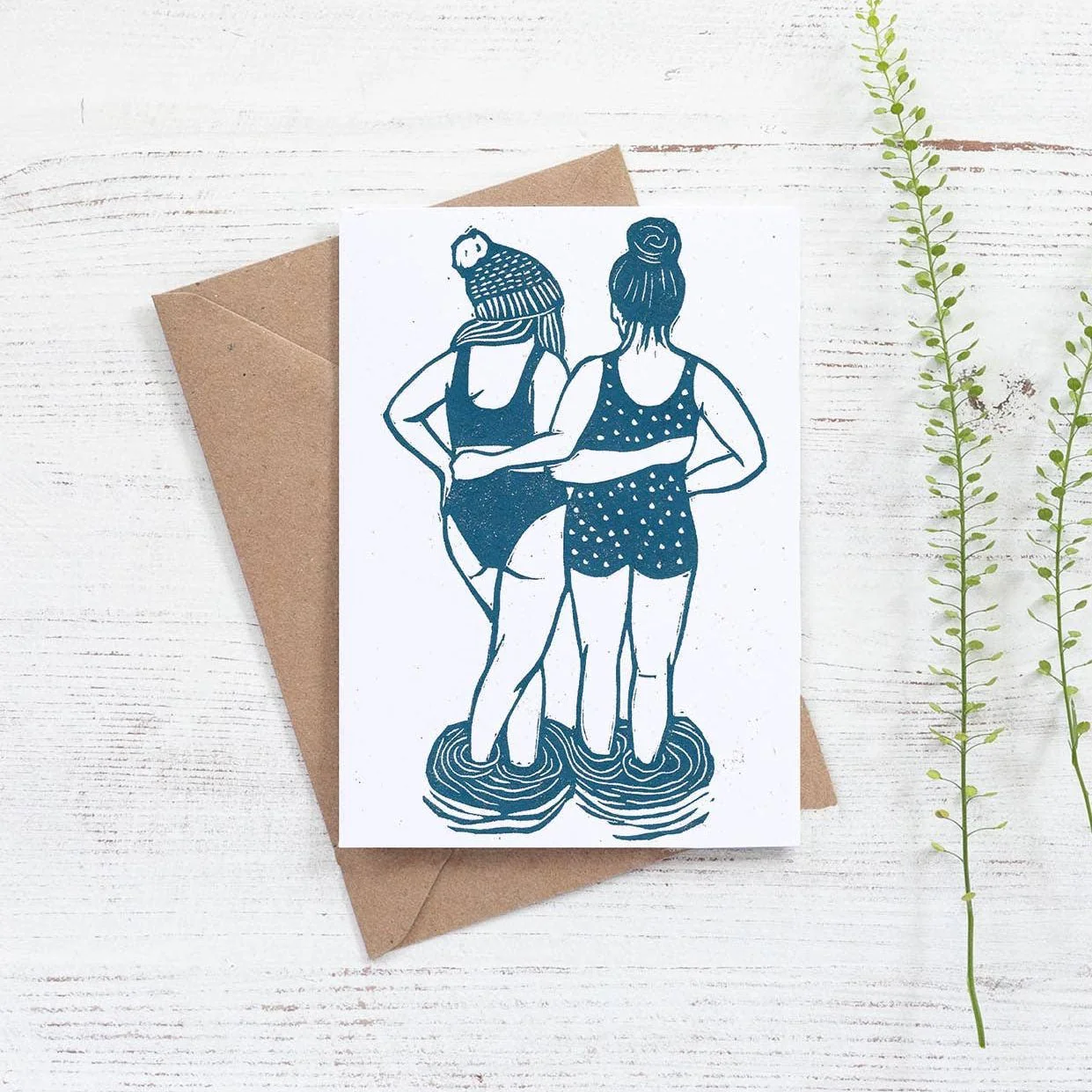 Swim Friends Greetings Card