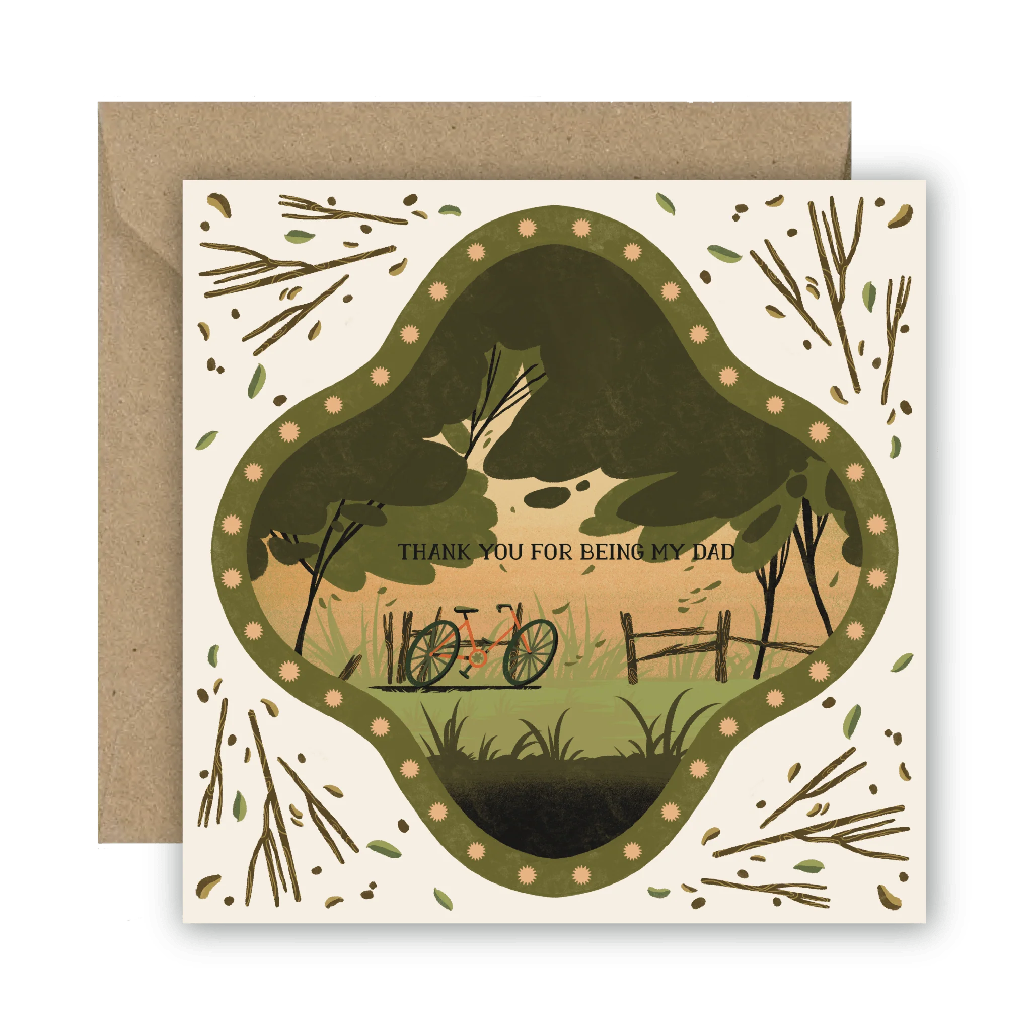Thank You For Being My Dad Greetings Card