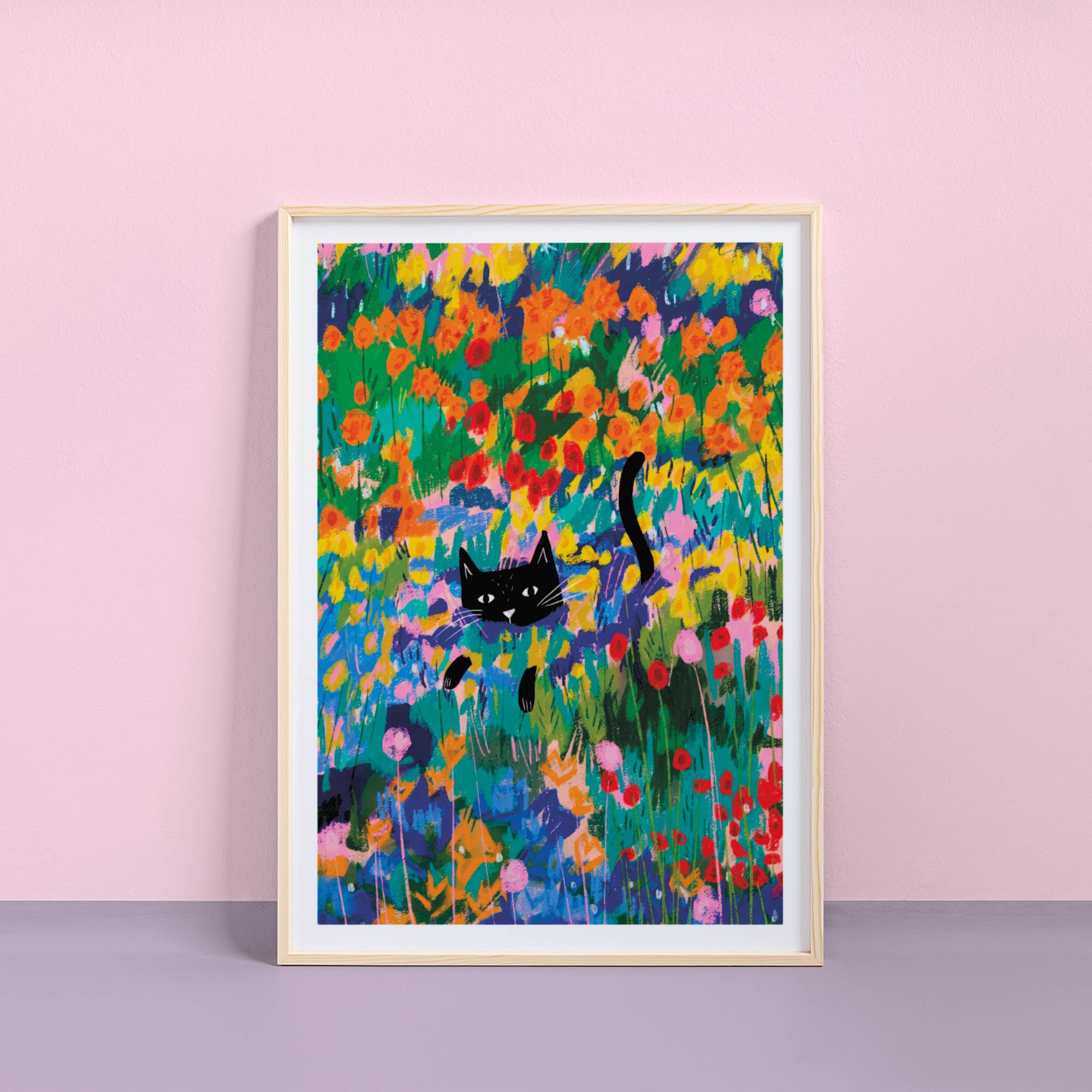 Niaski The Cat in the Garden at Arles Print – Inspired by Vincent van Gogh