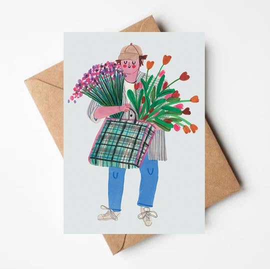 THE FLOWER GUY Greetings Card - Image 2