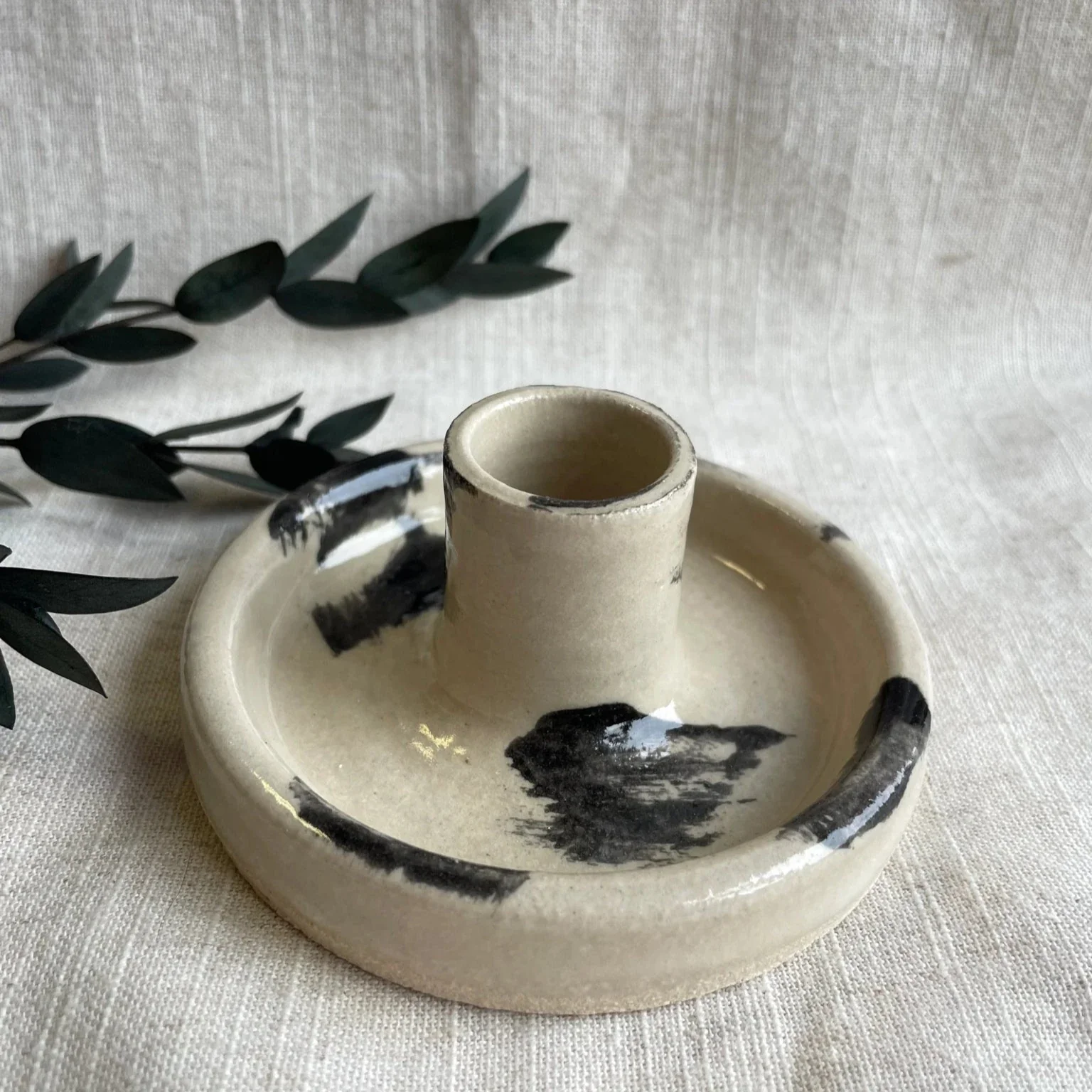 The Maker's Mark Ceramic Candlestick Holder