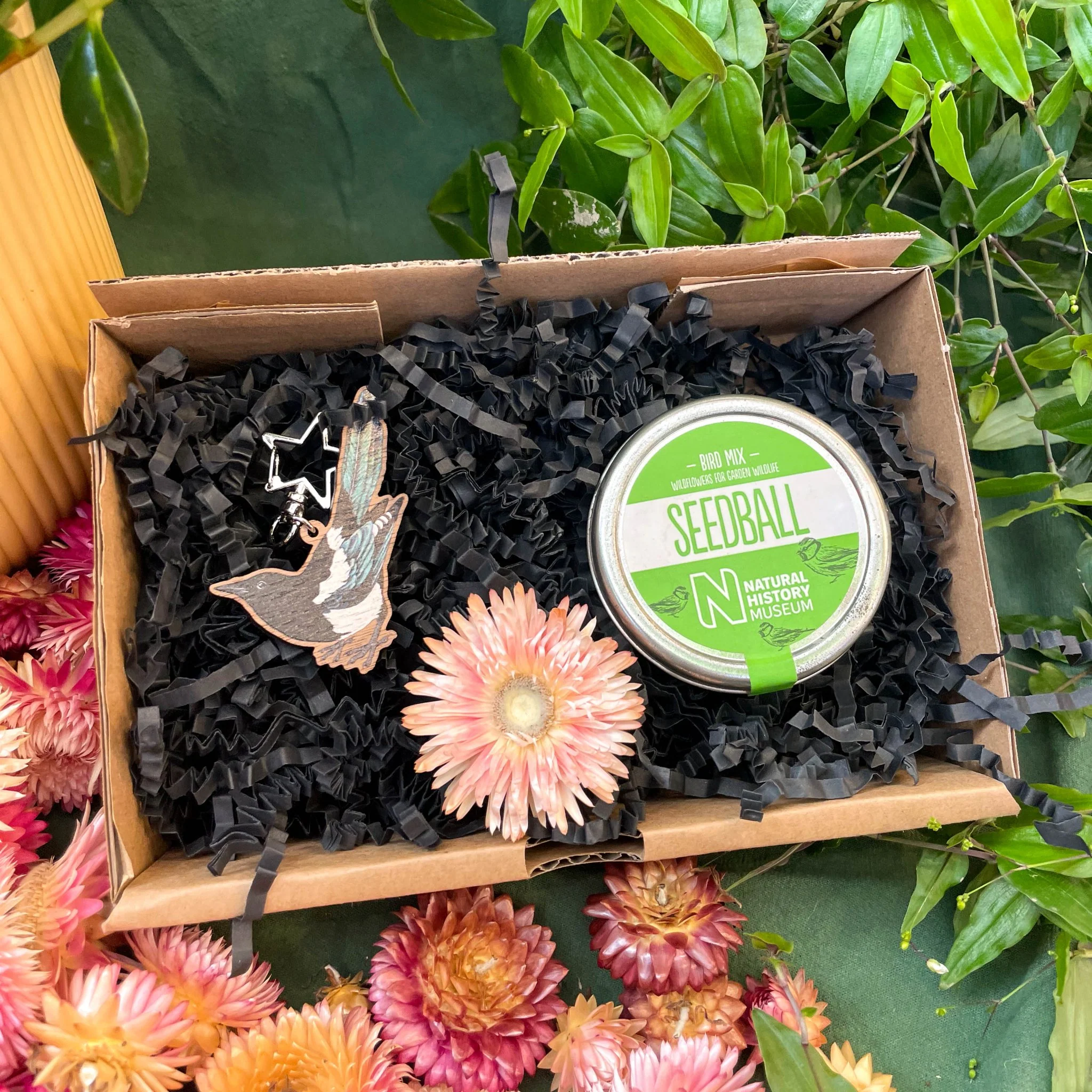 The Nature Lover Mini Gift Set - Wooden Keyring and Wildflower Seeds - Choose your own! - Image 6