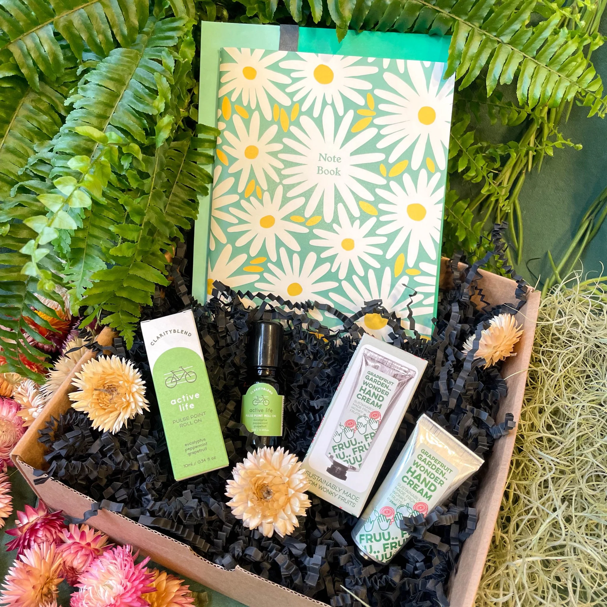 The Note Book, Wonky Fruit Hand Cream & Aromatherapy Pulse Point Roll On Gift Set