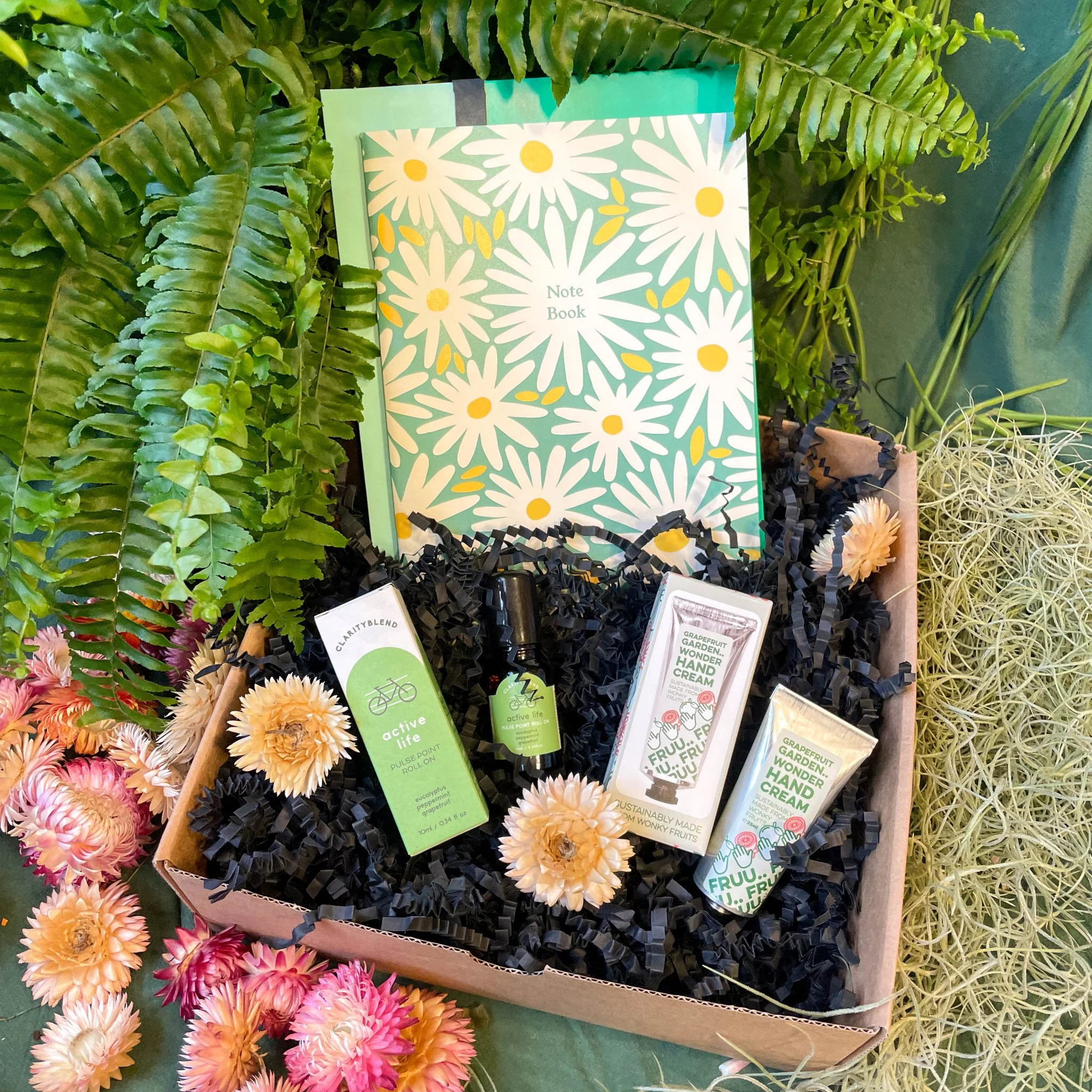 The Note Book, Wonky Fruit Hand Cream & Aromatherapy Pulse Point Roll On Gift Set - Image 2