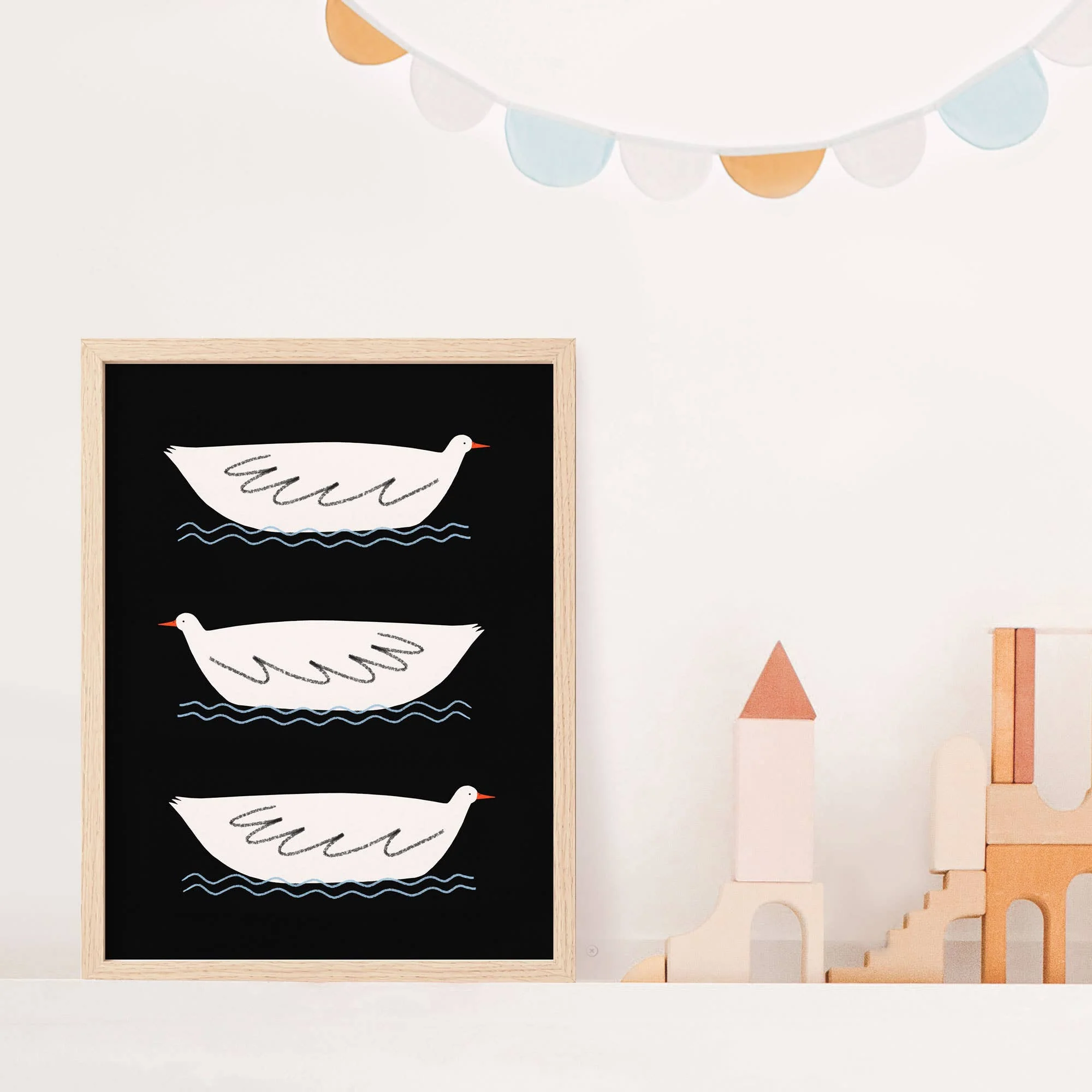 Three Little Ducks Art Print | Nursery Wall Art | Children's - Image 5