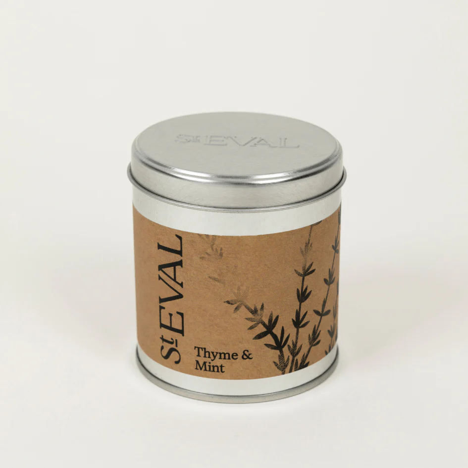 Thyme & Mint Scented Tin Candle - Image 3