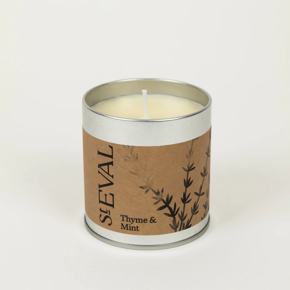 Thyme & Mint Scented Tin Candle - Image 4